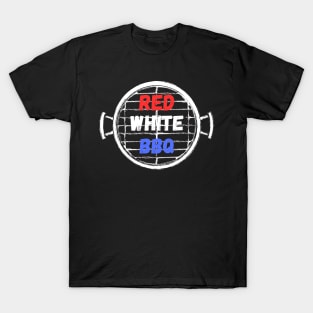 Red White and BBQ funny patriotic BBQ T-Shirt